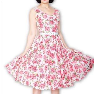 Bernie Dexter pink roses Saturday Night Dress